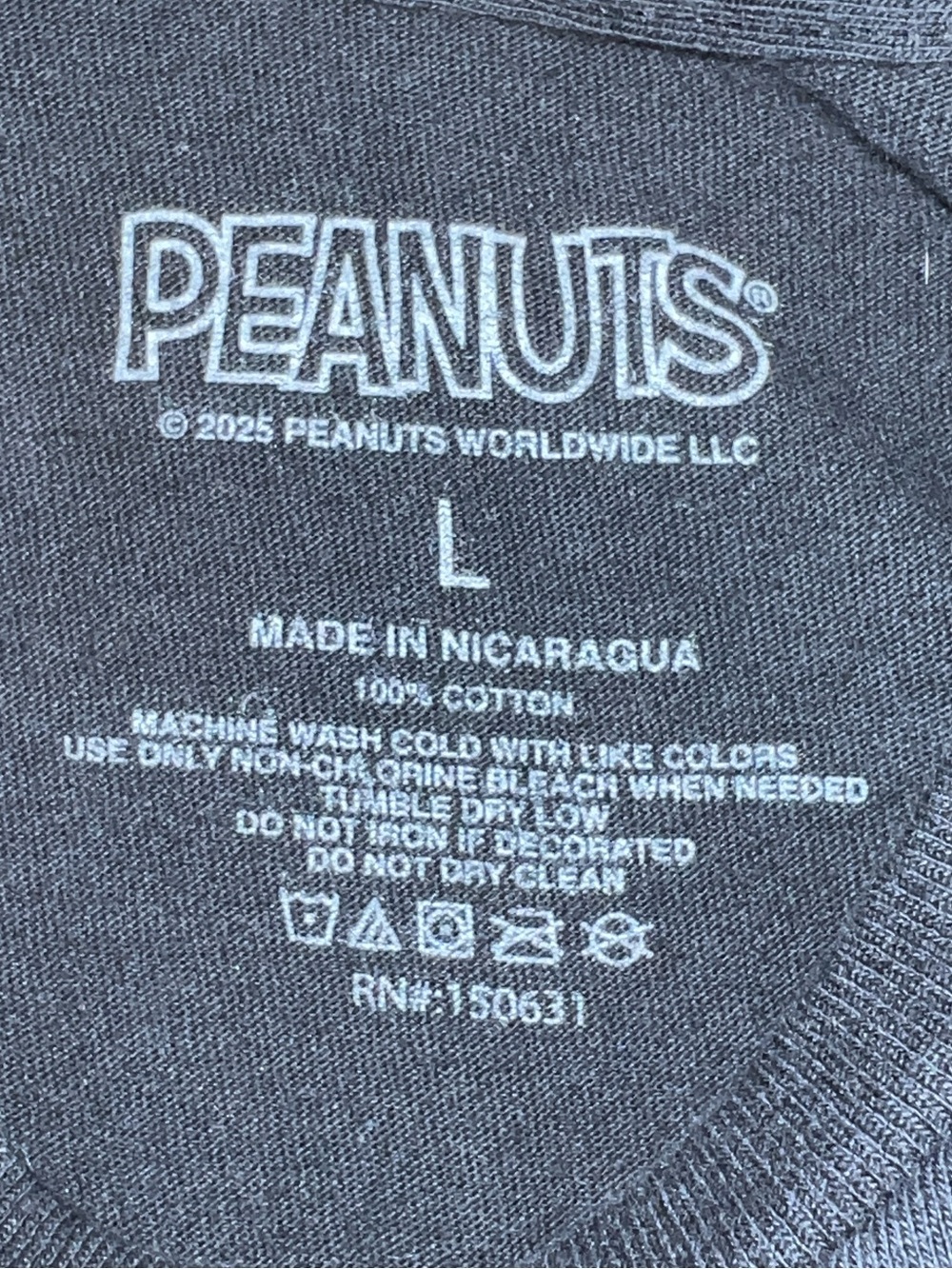Peanuts Snoopy Black Racing Tee - Picture 5 of 7